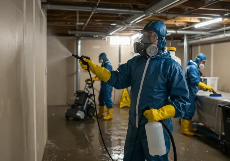 Basement Sanitization and Antimicrobial Treatment process in Watauga County, NC