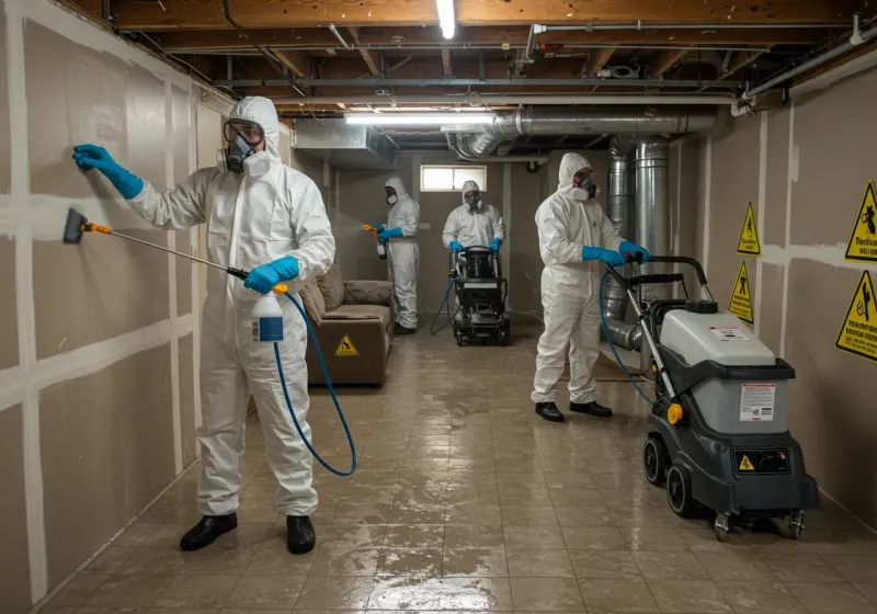 Basement Moisture Removal and Structural Drying process in Watauga County, NC